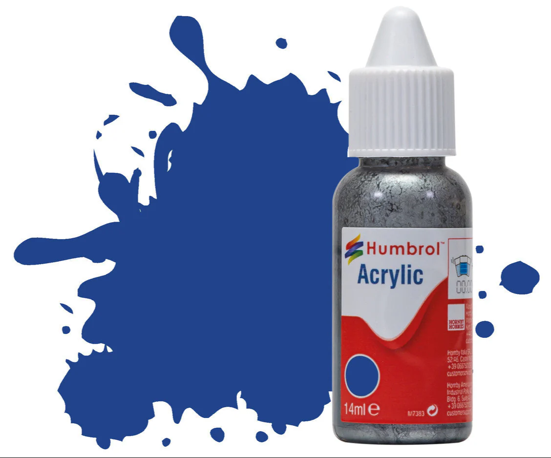 DB0025 HUMBROL ACRYLIC DROPPER BOTTLE - No 25 Blue - Matt - 14ml
