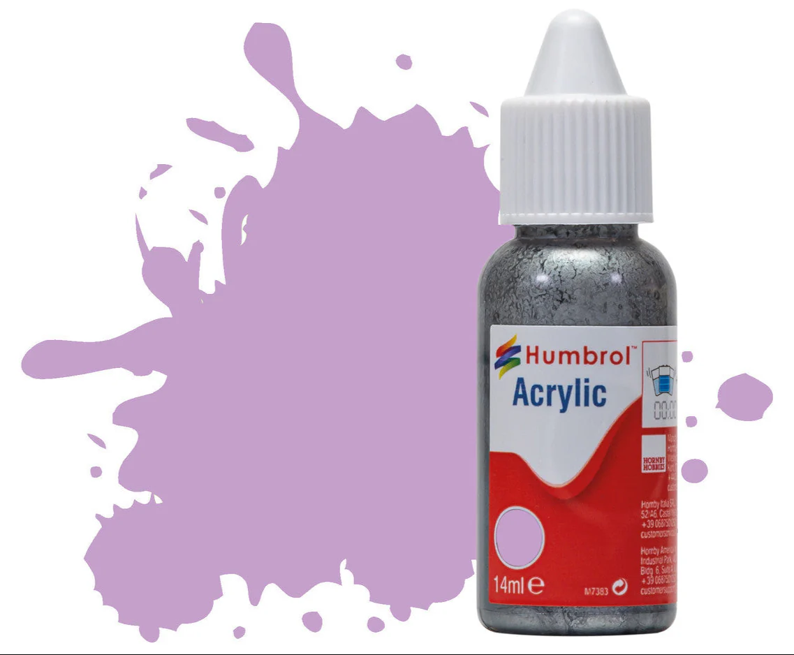 DB0042 HUMBROL ACRYLIC DROPPER BOTTLE - No 42 Pastel Violet Matt - 14ml