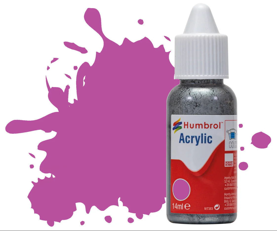 DB0058 HUMBROL ACRYLIC DROPPER BOTTLE - No 58 Magenta Matt - 14ml