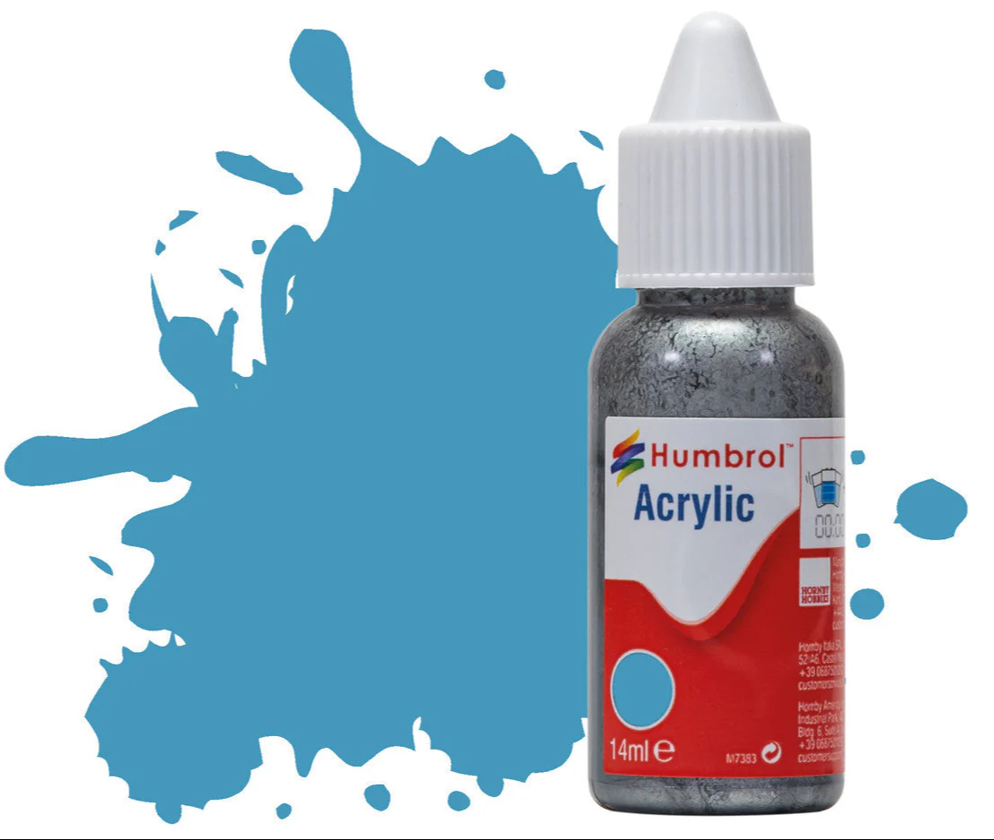 DB0089 HUMBROL ACRYLIC DROPPER BOTTLE - No 89 Middle Blue Matt - 14ml