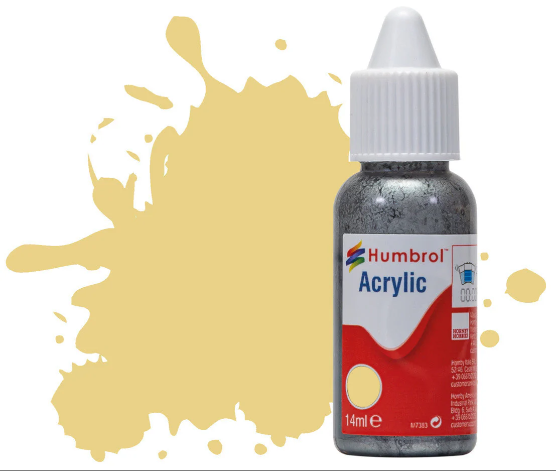 DB0103 HUMBROL ACRYLIC DROPPER BOTTLE - No 103 Cream - Matt - 14ml