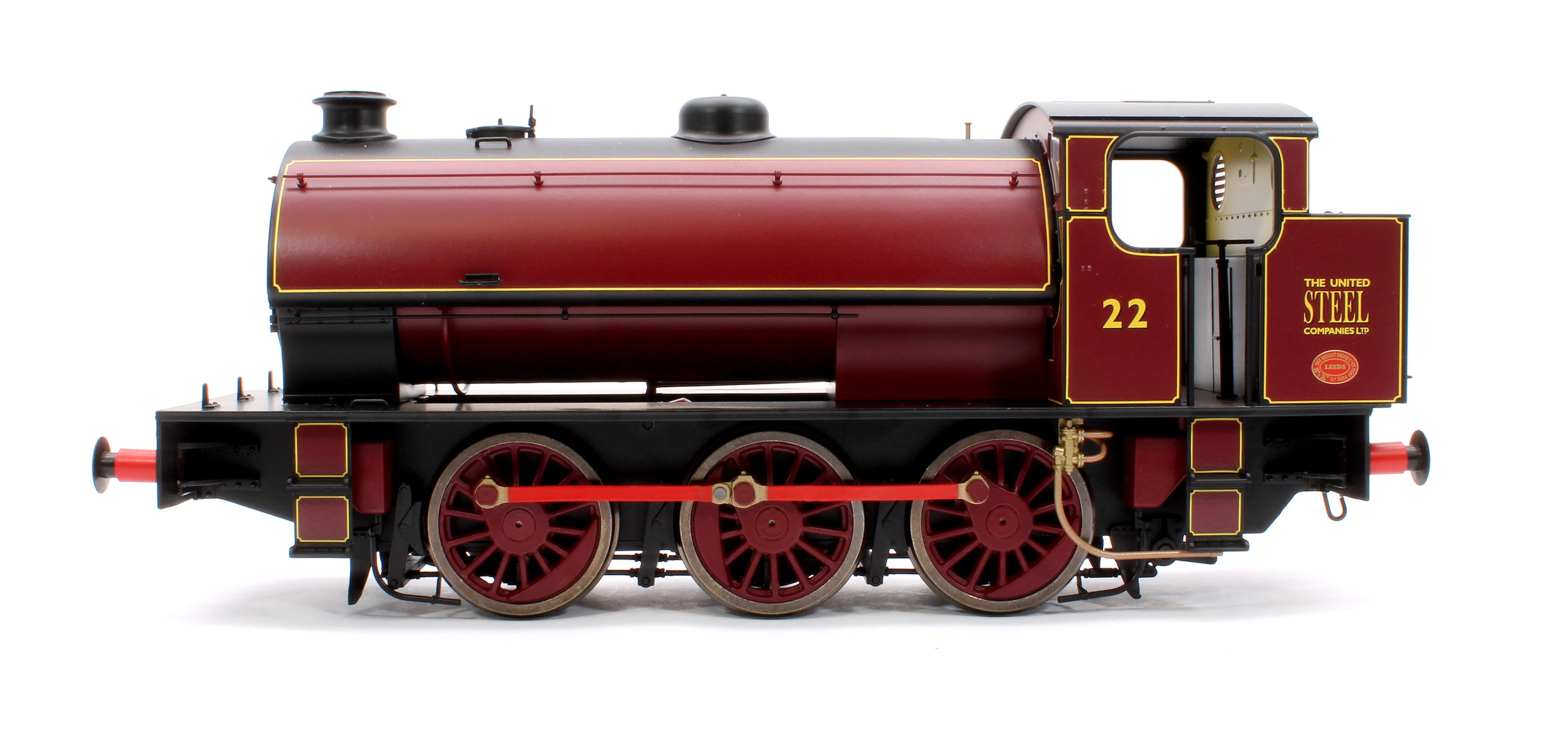 7S-094-008D J94 Austerity United Steel Lined Red No 22 0-6-0 locomotive - DCC Fitted - Image 5