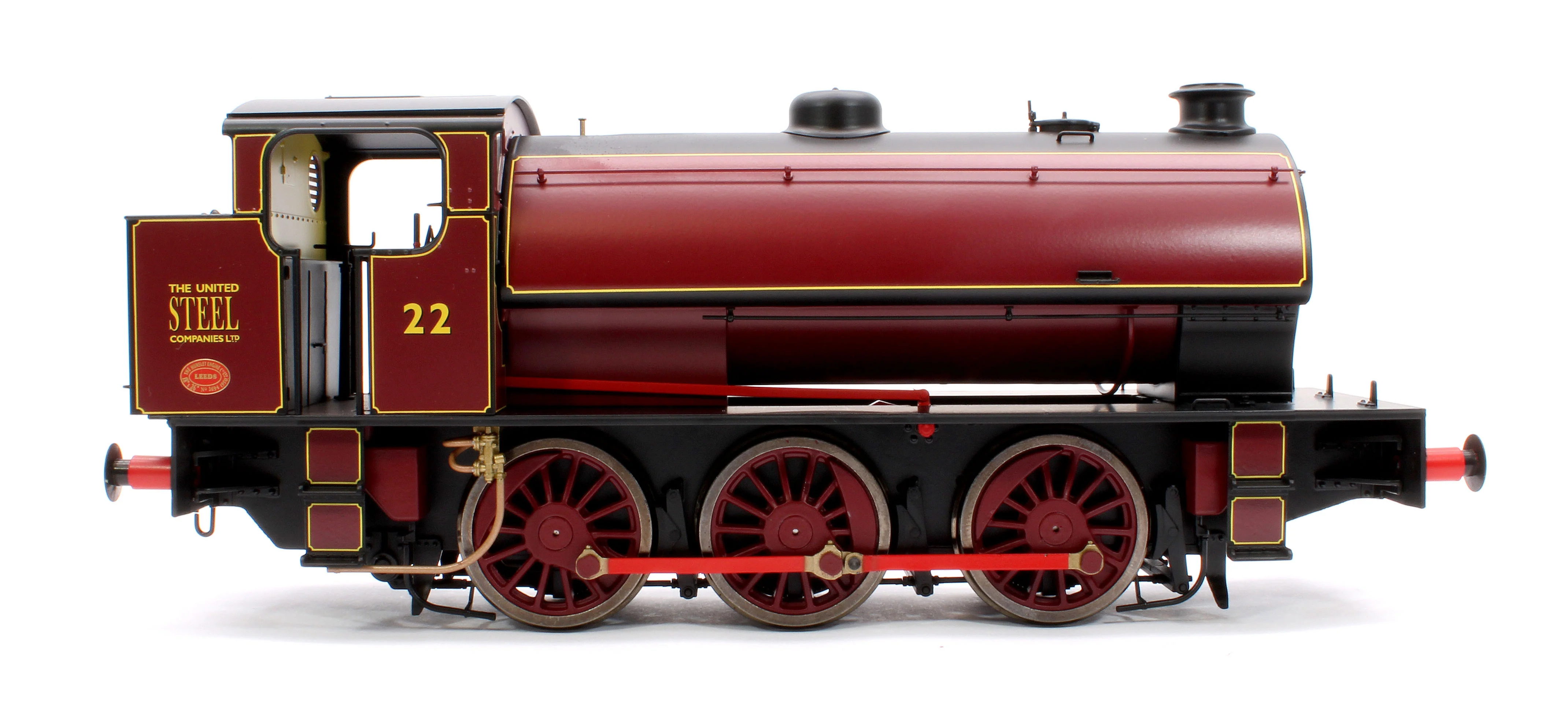 7S-094-008D J94 Austerity United Steel Lined Red No 22 0-6-0 locomotive - DCC Fitted - Image 6