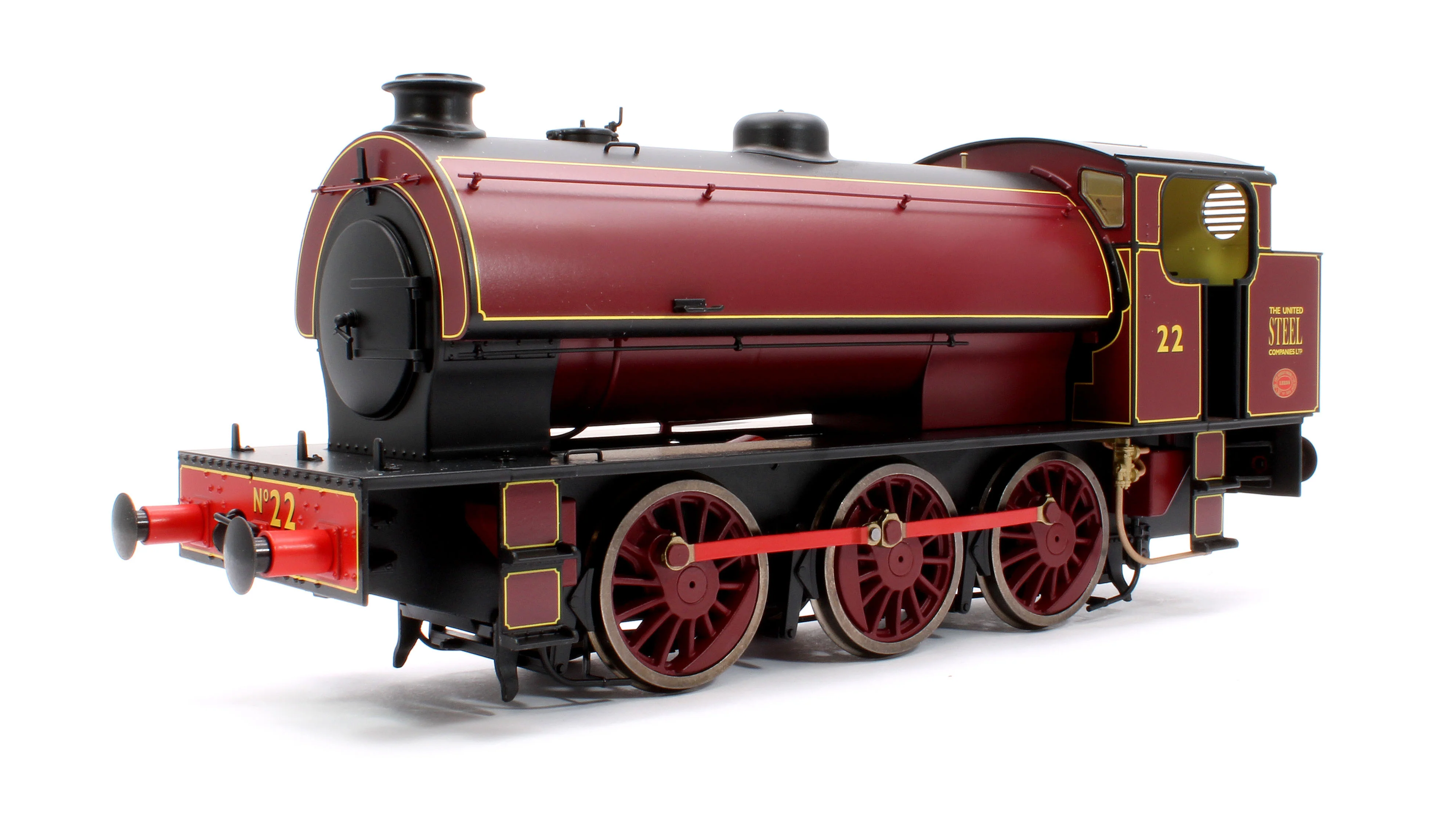 7S-094-008S J94 Austerity United Steel Lined Red No 22 0-6-0 locomotive - Sound Fitted