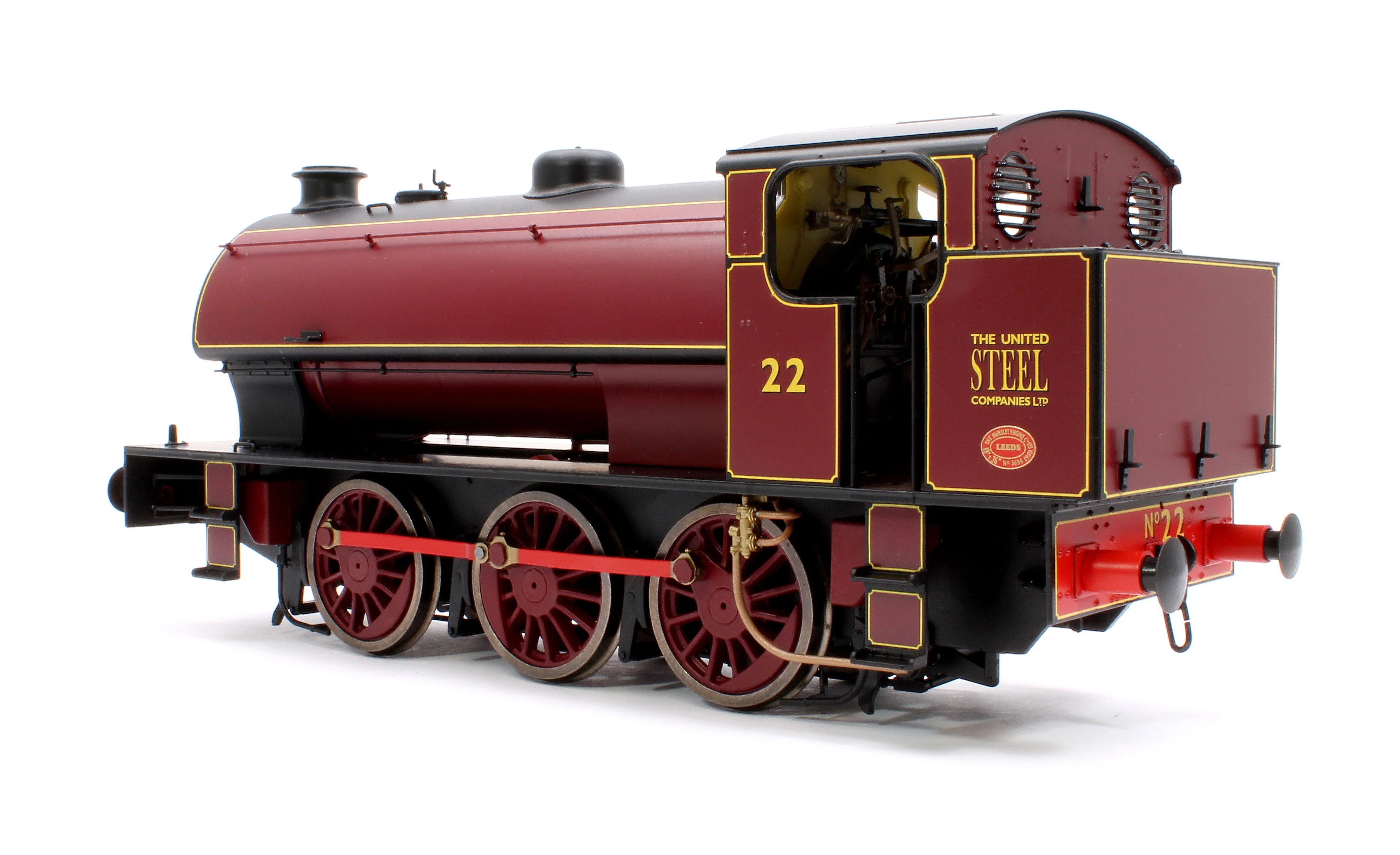 7S-094-008S J94 Austerity United Steel Lined Red No 22 0-6-0 locomotive - Sound Fitted - Image 2