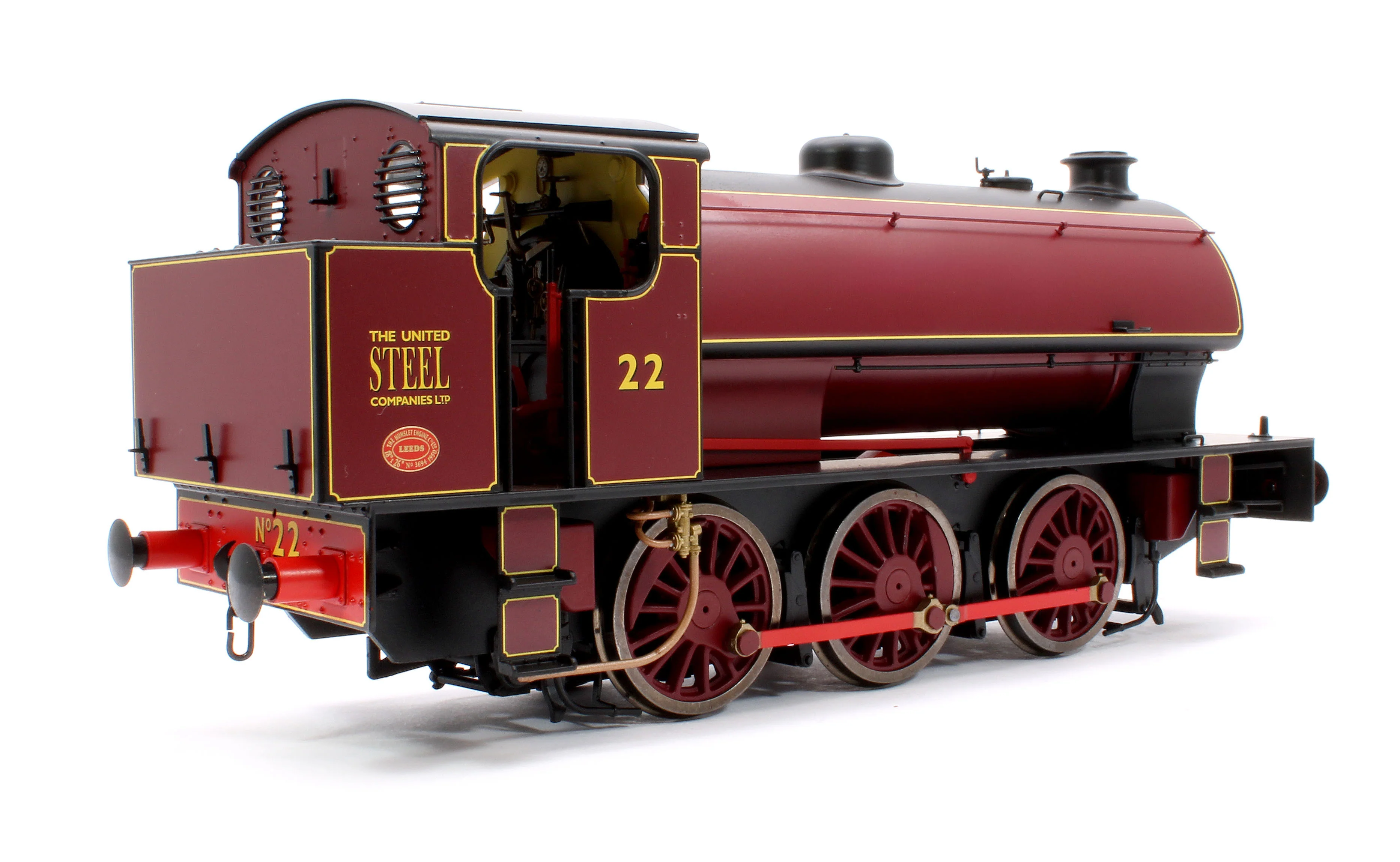 7S-094-008S J94 Austerity United Steel Lined Red No 22 0-6-0 locomotive - Sound Fitted - Image 3