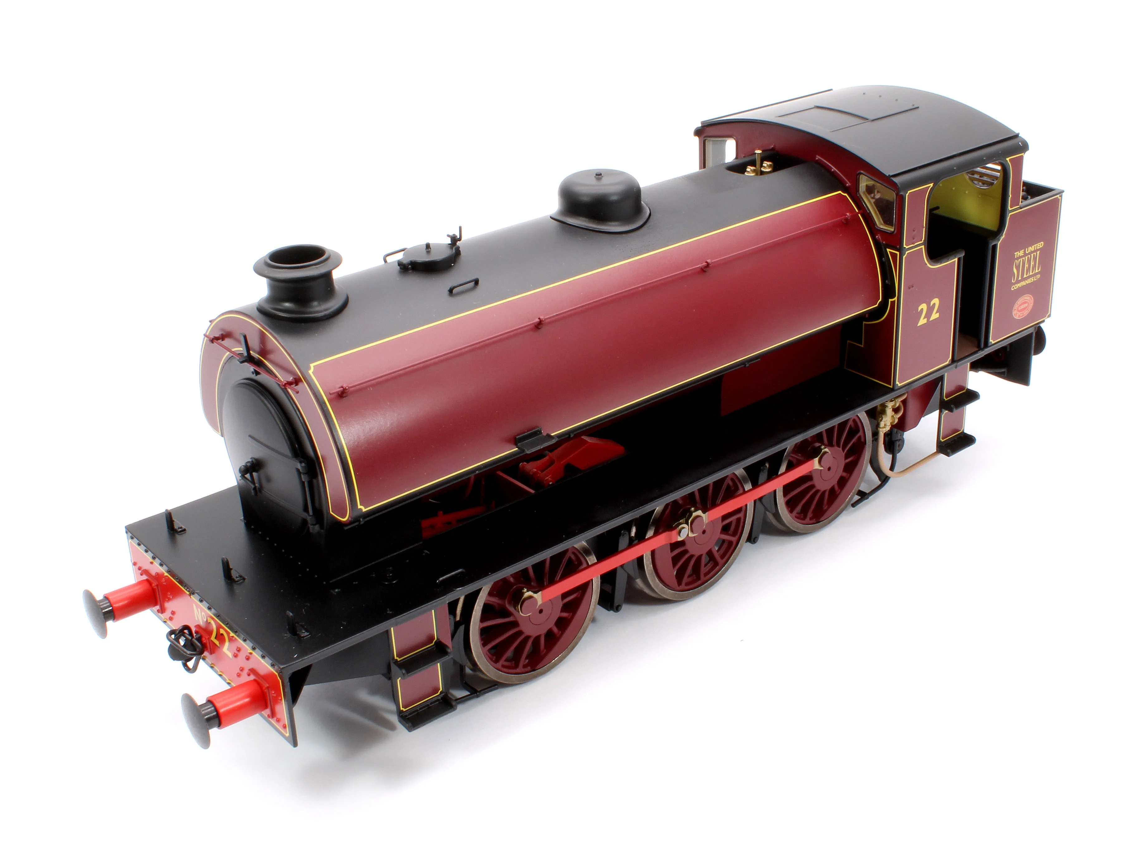 7S-094-008S J94 Austerity United Steel Lined Red No 22 0-6-0 locomotive - Sound Fitted - Image 9