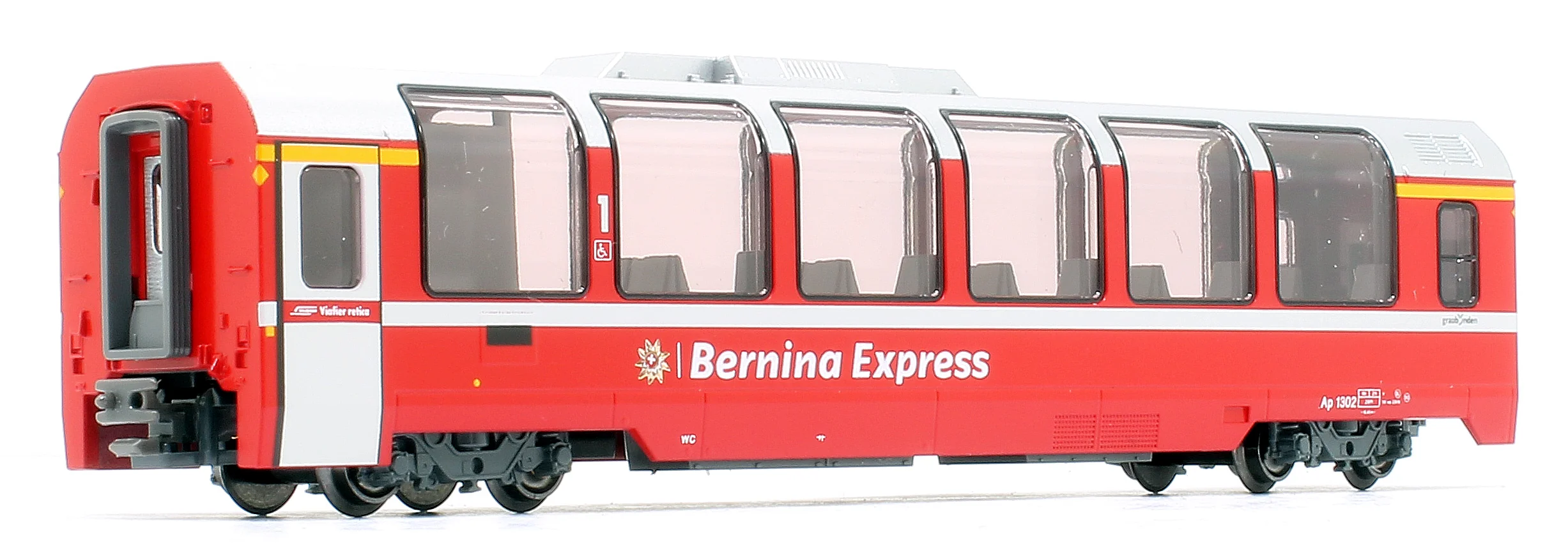 10-1656 -88843 RhB Bernina Express (New Logo) 4 Car Add On Coach SetRhB Bernina Express (New Logo) 4 Car Add On Coach Set - Image 2