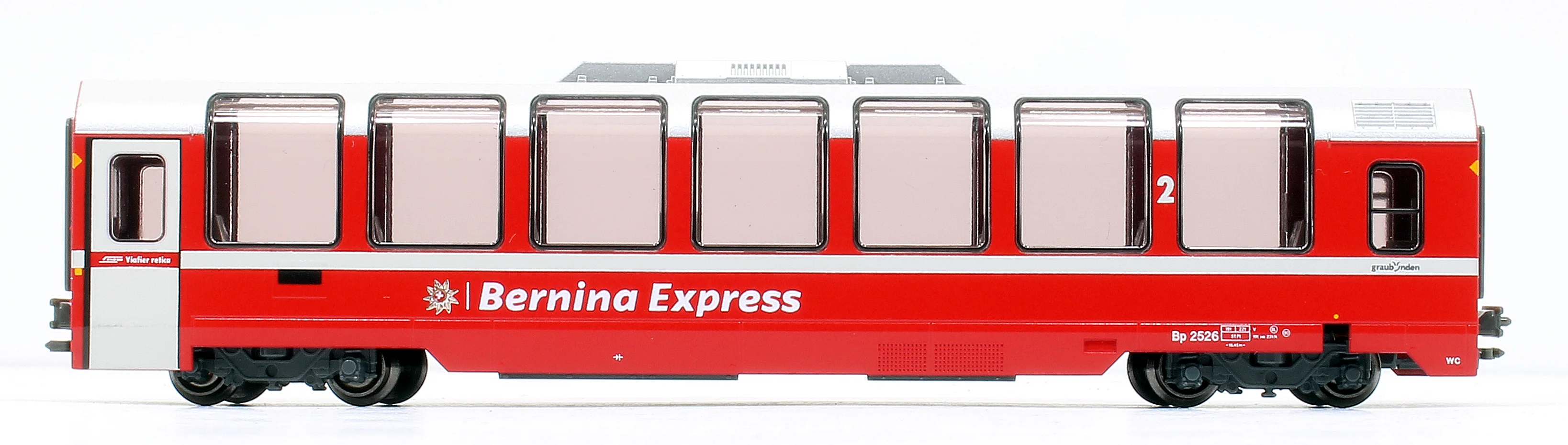 10-1656 -88843 RhB Bernina Express (New Logo) 4 Car Add On Coach SetRhB Bernina Express (New Logo) 4 Car Add On Coach Set - Image 8