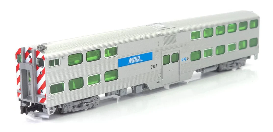 106-8701-S MP36PH Chicago Metra Bi-Level Car Train Pack - DCC-Sound - Image 5