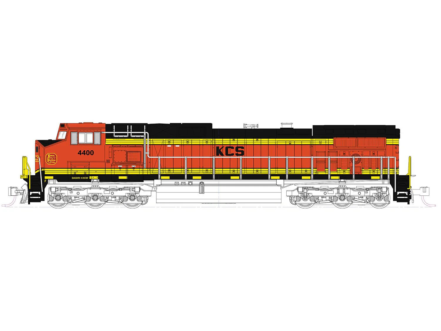 176-3519-S C44-9W EMD Kansas City Southern 4400 - DCC-Sound