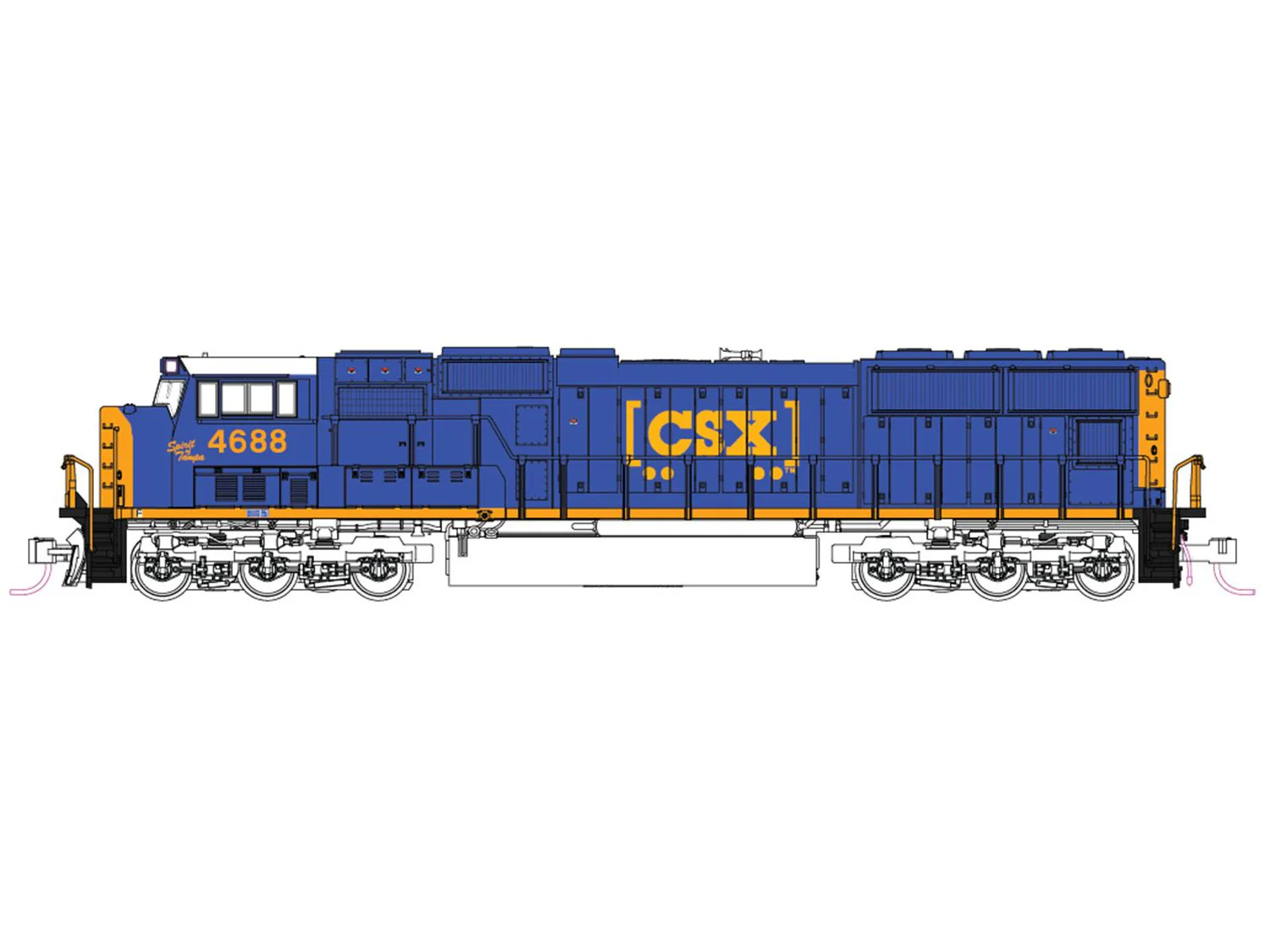 176-7617-DCC EMD SD70M CSX 4688 'Spirit of Tampa' - DCC-Fitted