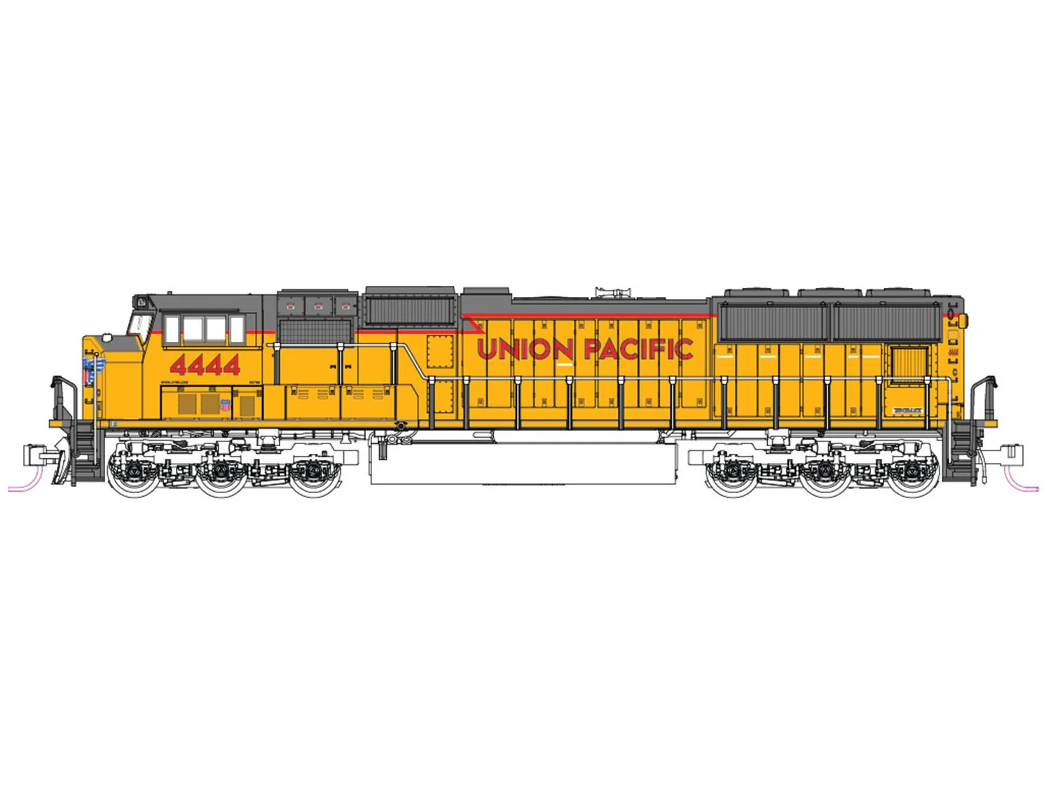 176-7618-DCC EMD SD70M Union Pacific 4444 - DCC-Fitted