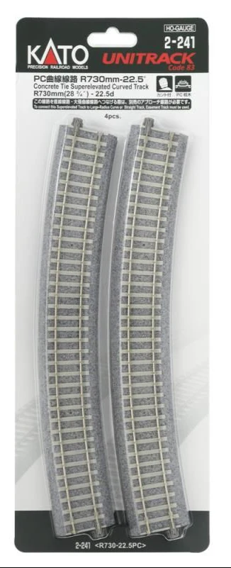 2-241 Unitrack (R730-22.5PC) CS Curved Track 22.5 Degree 4pcs - Image 4