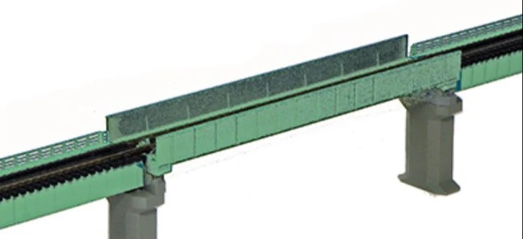 20-459 Unitrack (S124T) Straight Plate Girder Bridge L/Green 124mm