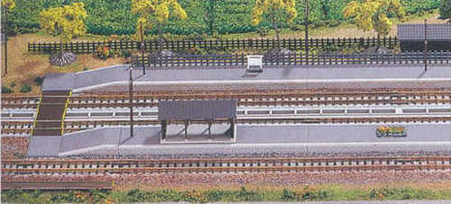 23-130 Rural Straight Station Platforms Set (Pre-Built)