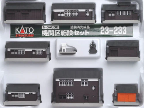 23-233 Wooden Railway Buildings Set (Pre-Built)