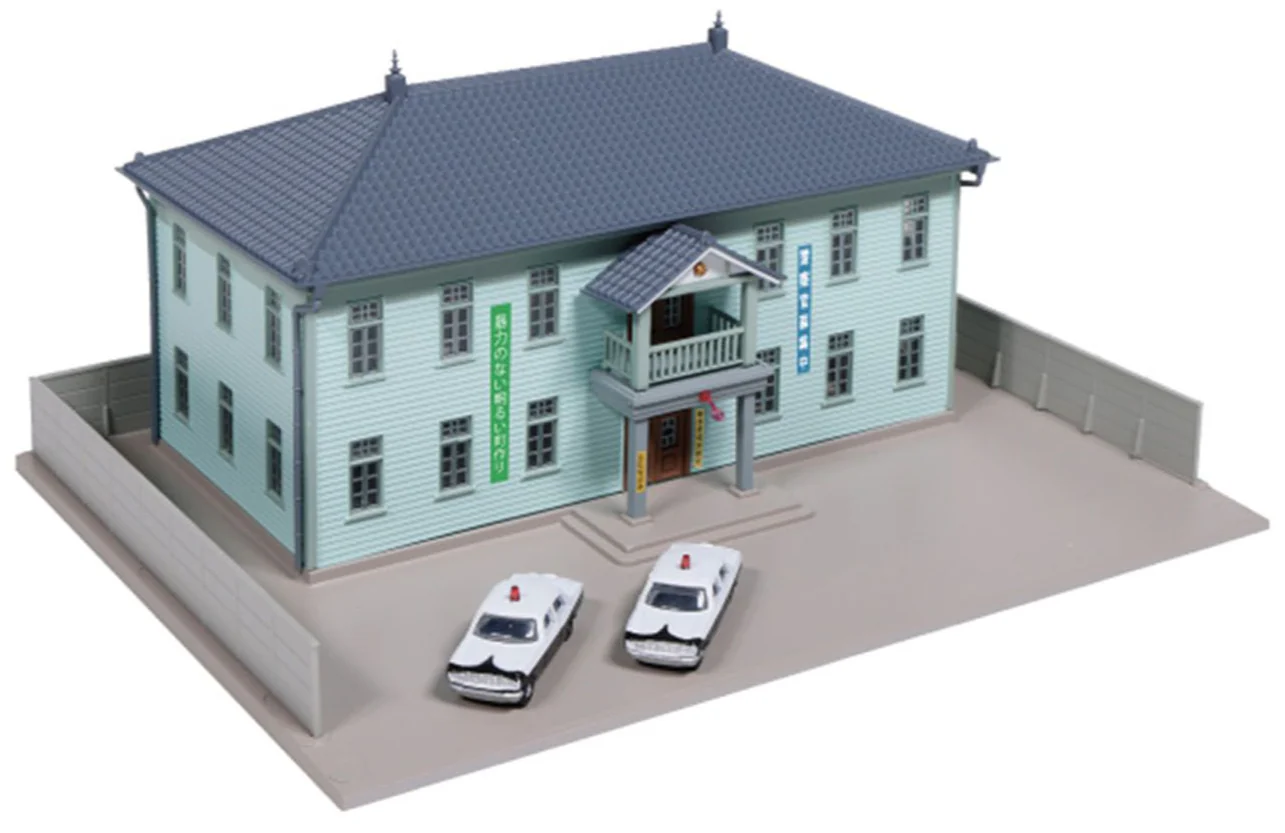 23-460B Police Station Light Green (Pre-Built)