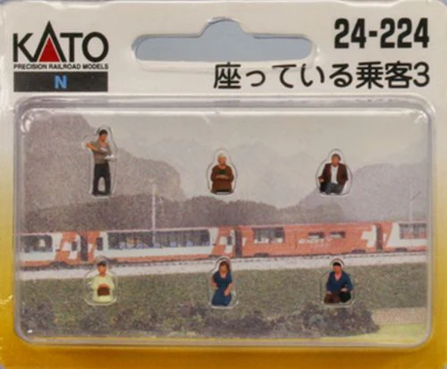 24-224 Glacier Express Seated Passengers No Legs (6) Figure Set