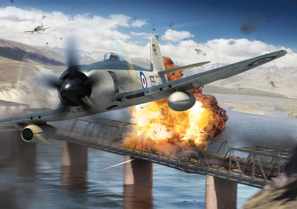 AX0001 Airfix Hawker Sea Fury 1000 Piece Jigsaw Puzzle - Image 2