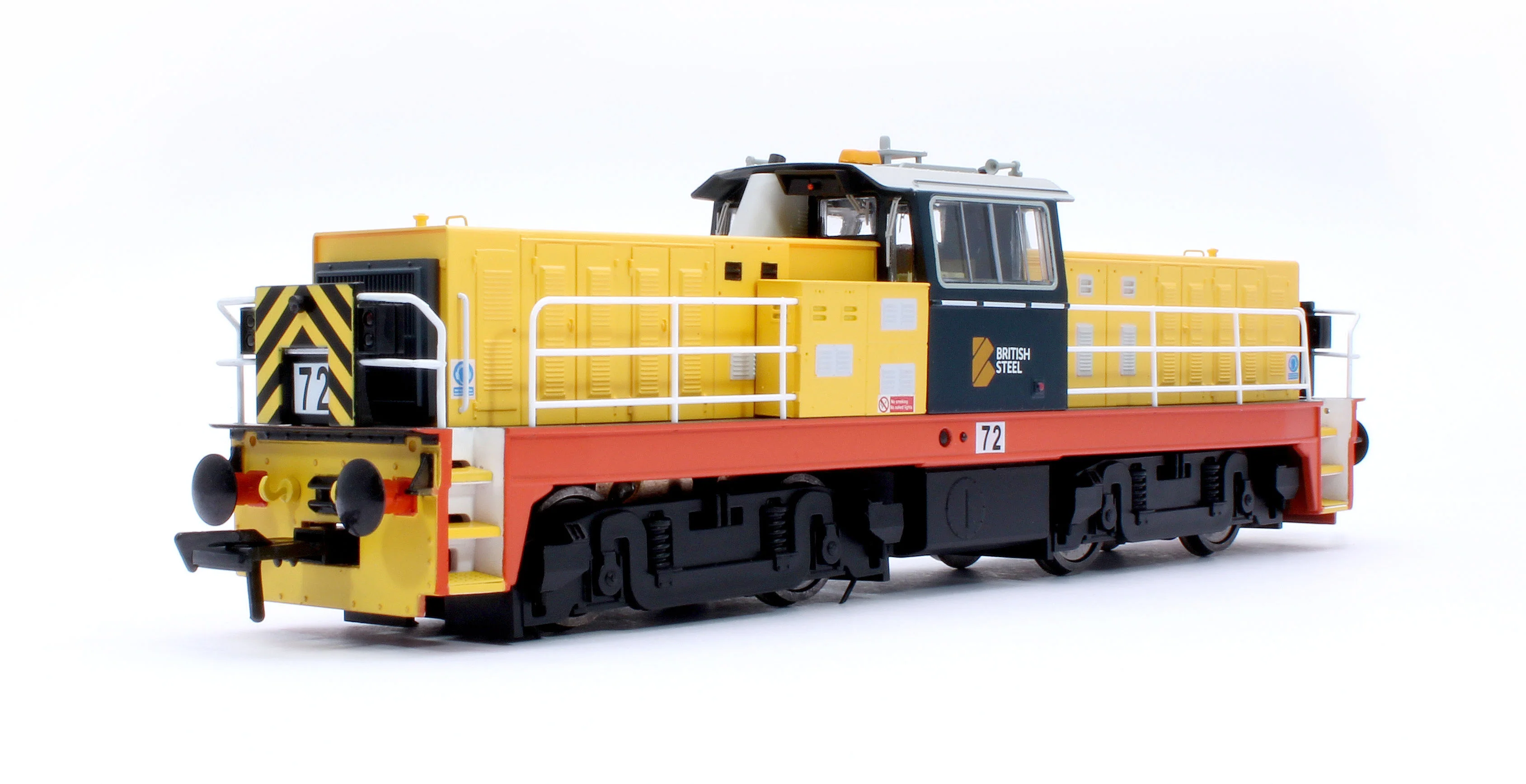 KRM-HUN-OO-F-72 Hunslet Bo-Bo in British Steel Yellow/Blue No.72 Diesel Locomotive - DCC Fitted