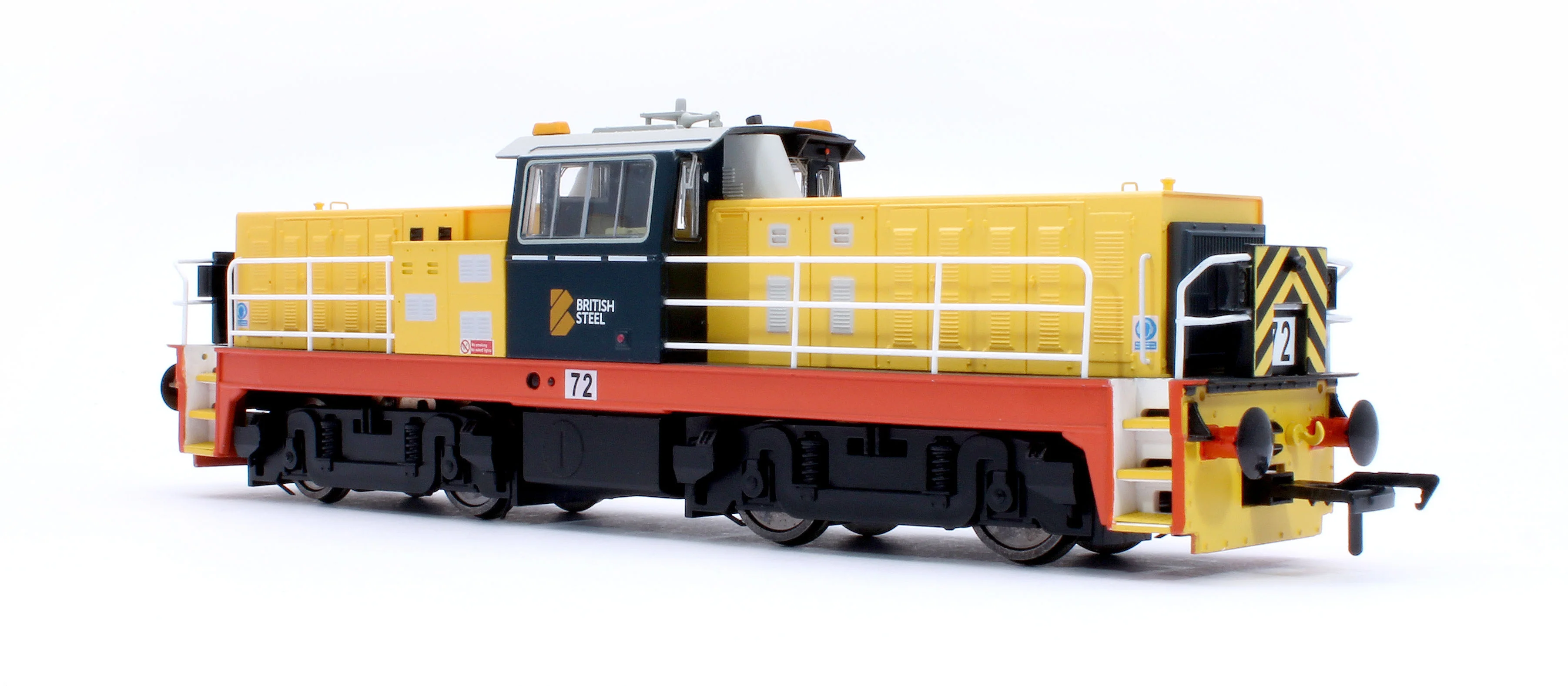 KRM-HUN-OO-F-72 Hunslet Bo-Bo in British Steel Yellow/Blue No.72 Diesel Locomotive - DCC Fitted - Image 2