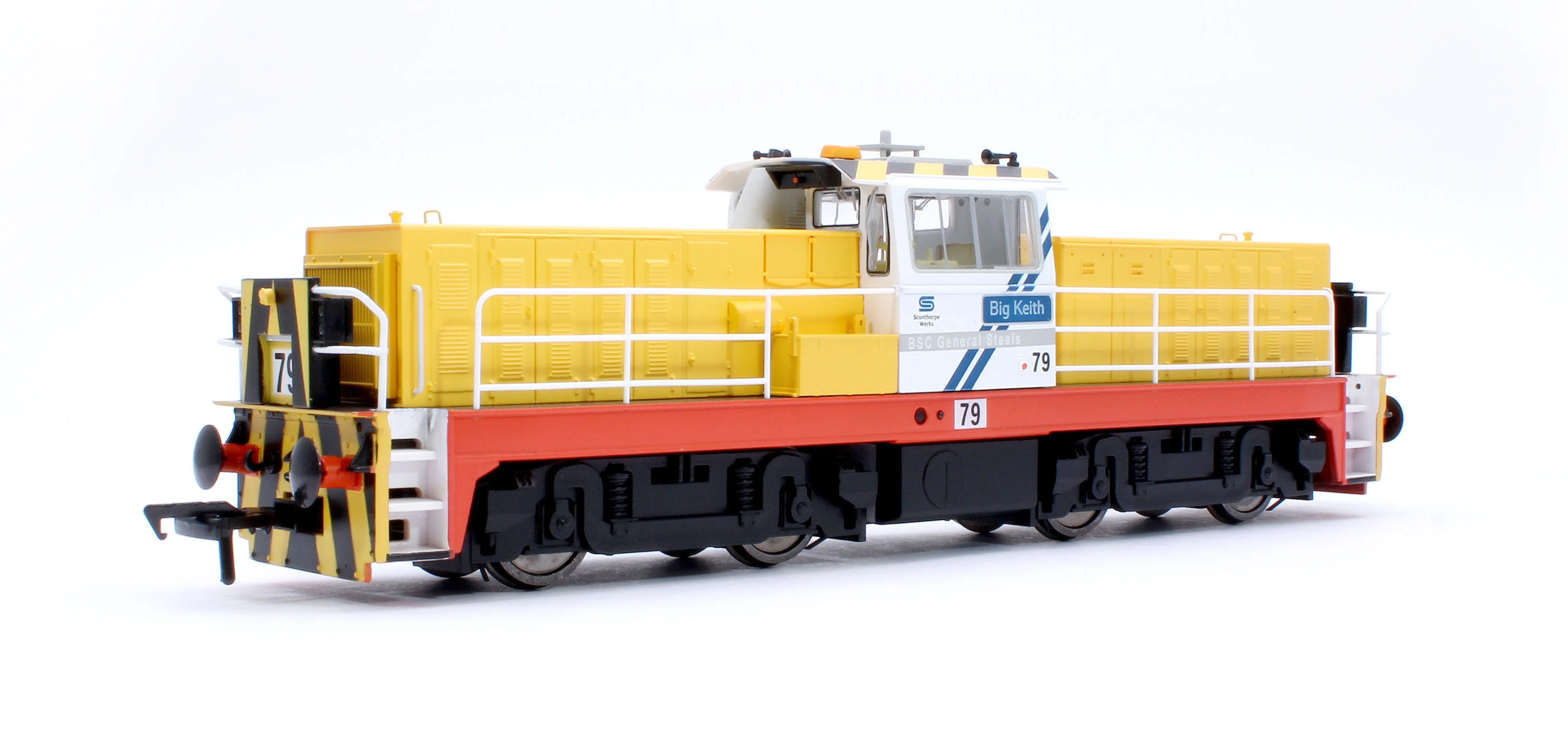 KRM-HUN-OO-F-79 Hunslet Bo-Bo in British Steel Yellow/White "Big Keith" No.79 Diesel Locomotive - DCC Fitted - Image 3
