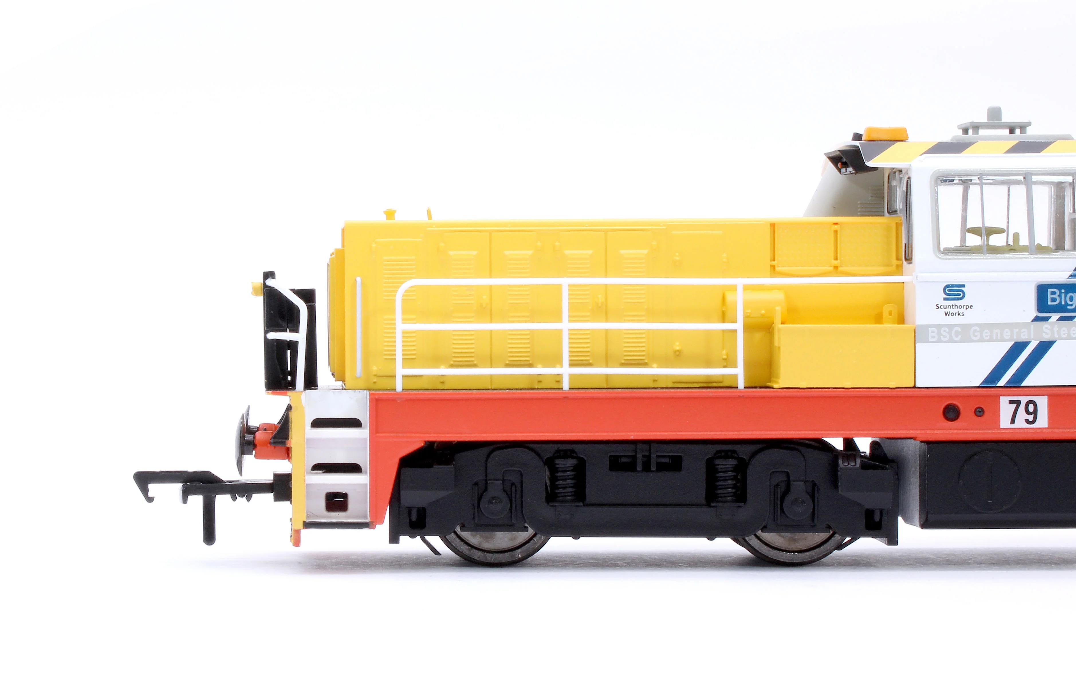 KRM-HUN-OO-F-79 Hunslet Bo-Bo in British Steel Yellow/White "Big Keith" No.79 Diesel Locomotive - DCC Fitted - Image 7