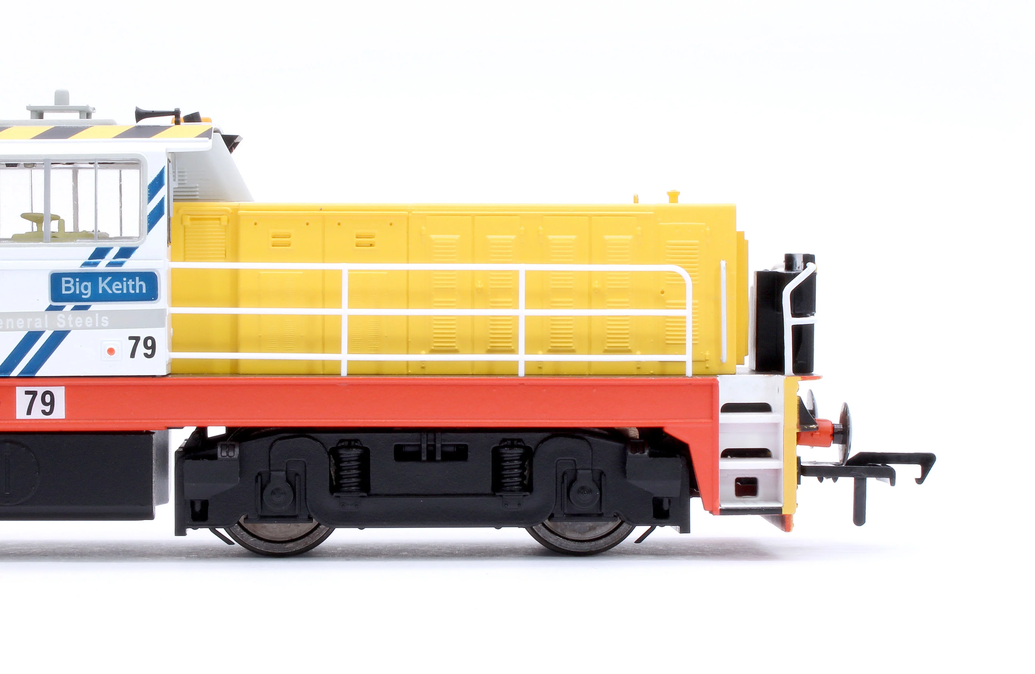 KRM-HUN-OO-F-79 Hunslet Bo-Bo in British Steel Yellow/White "Big Keith" No.79 Diesel Locomotive - DCC Fitted - Image 8