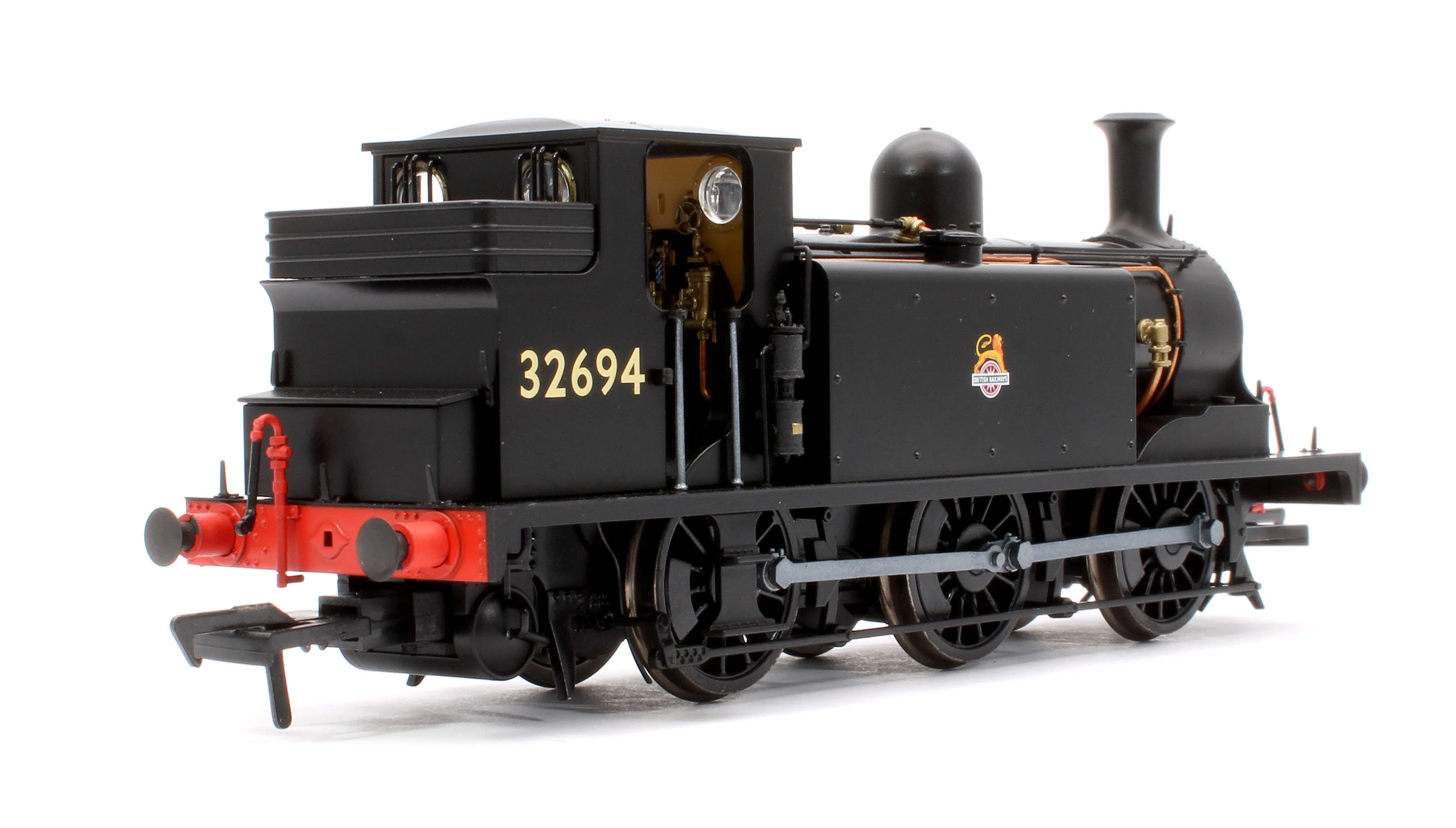 936509 LBSCR Stroudley ‘E1’ 0-6-0T No. 32694 BR Unlined Black (Early Emblem) - Steam Tank Locomotive - DCC Sound - Image 3