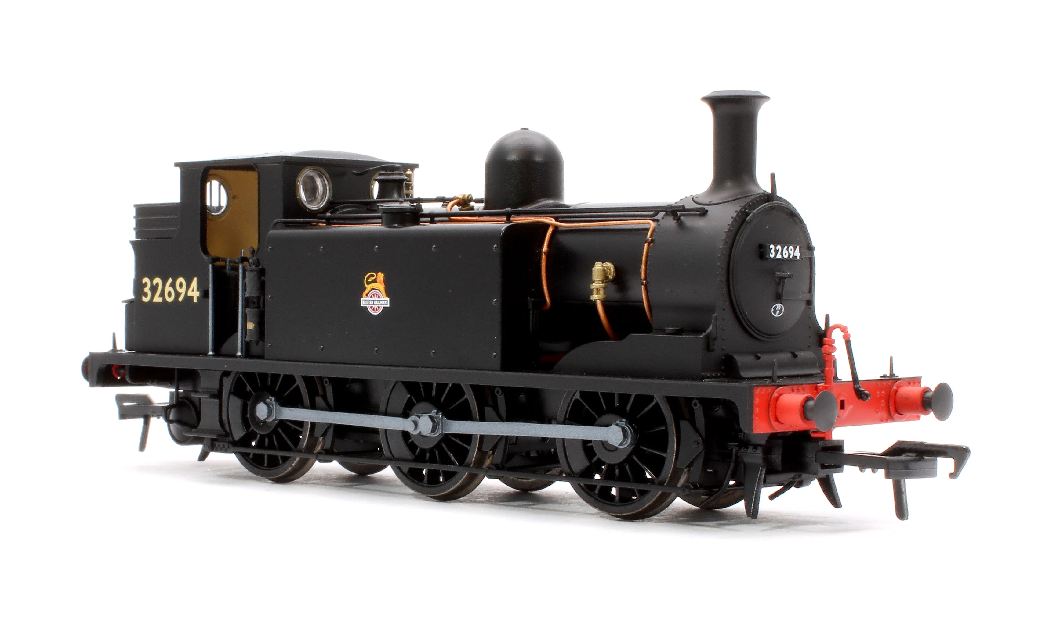 936509 LBSCR Stroudley ‘E1’ 0-6-0T No. 32694 BR Unlined Black (Early Emblem) - Steam Tank Locomotive - DCC Sound - Image 4