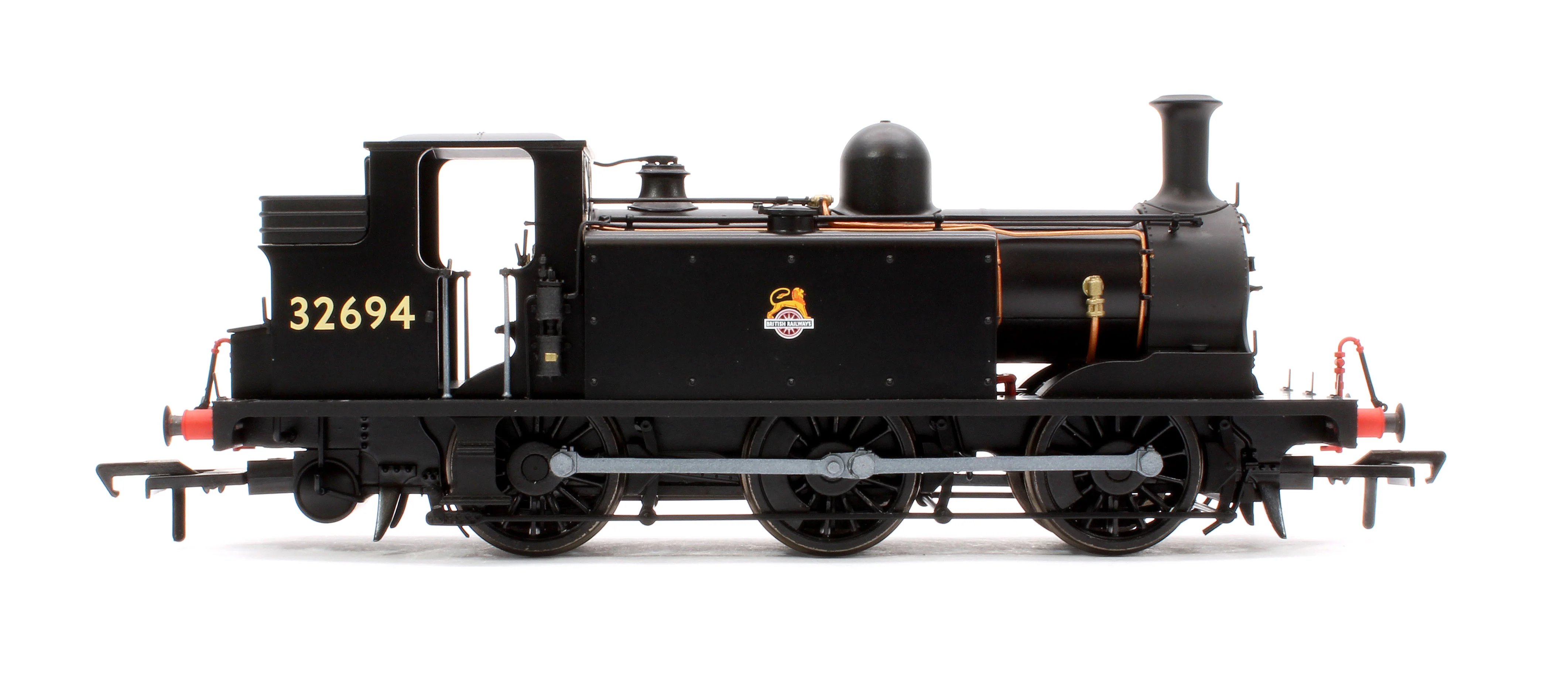 936509 LBSCR Stroudley ‘E1’ 0-6-0T No. 32694 BR Unlined Black (Early Emblem) - Steam Tank Locomotive - DCC Sound - Image 6