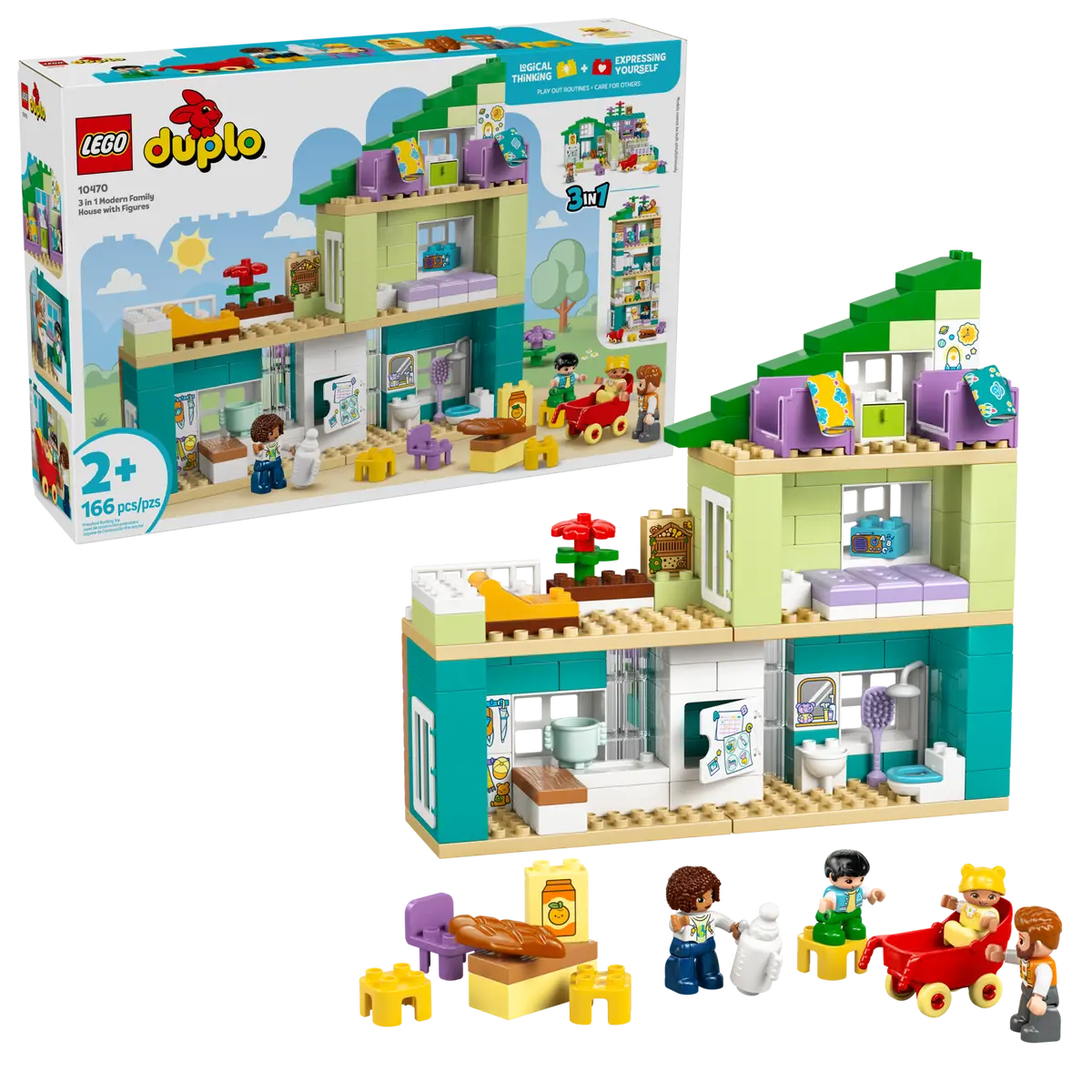 10470 Lego Duplo 3 in 1 Modern Family House with Figures - 10470