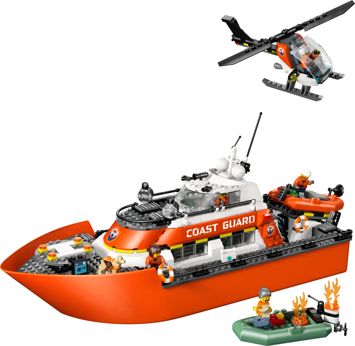 60504 Lego City Coast Guard Rescue Boat & Helicopter - 60504 - Image 2