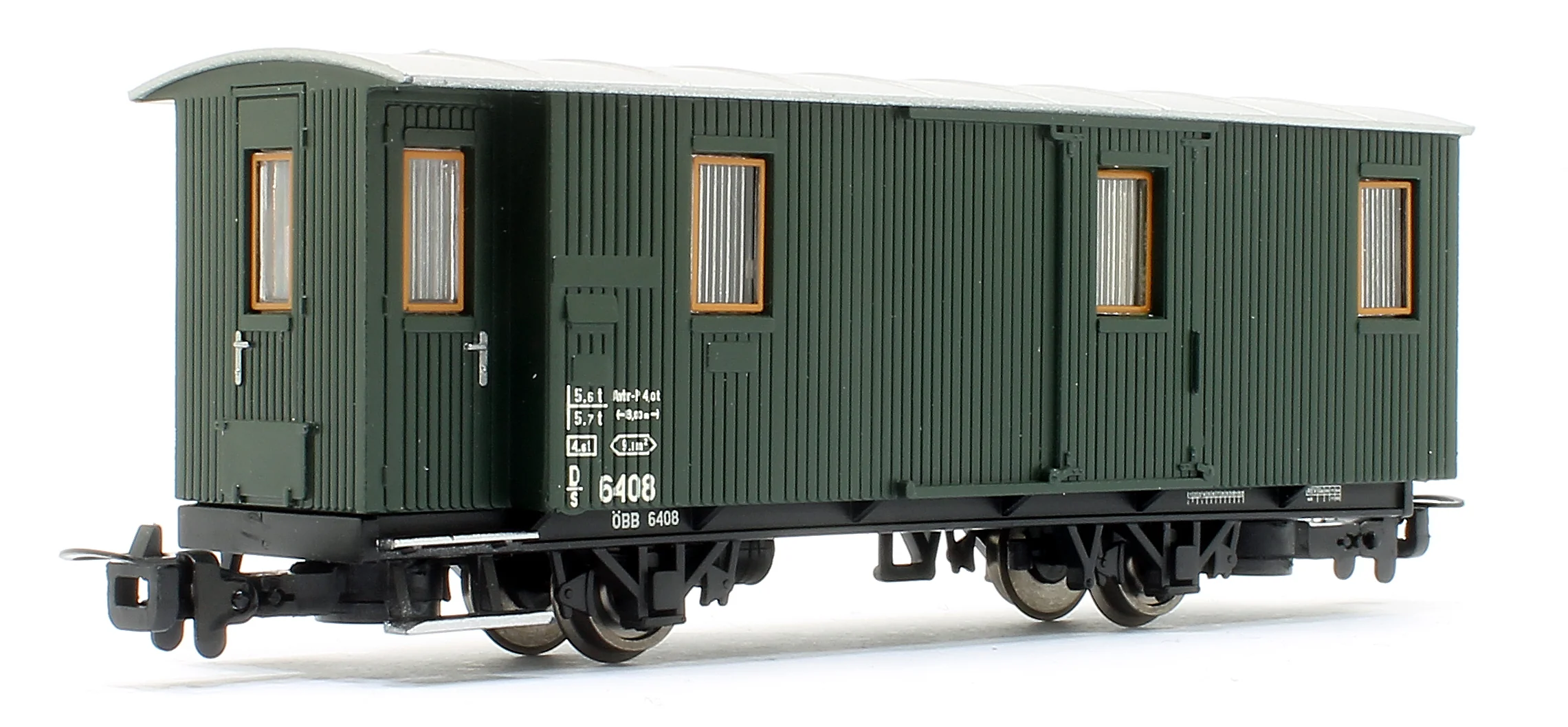L344430 2-axle baggage car D/s 6408, green