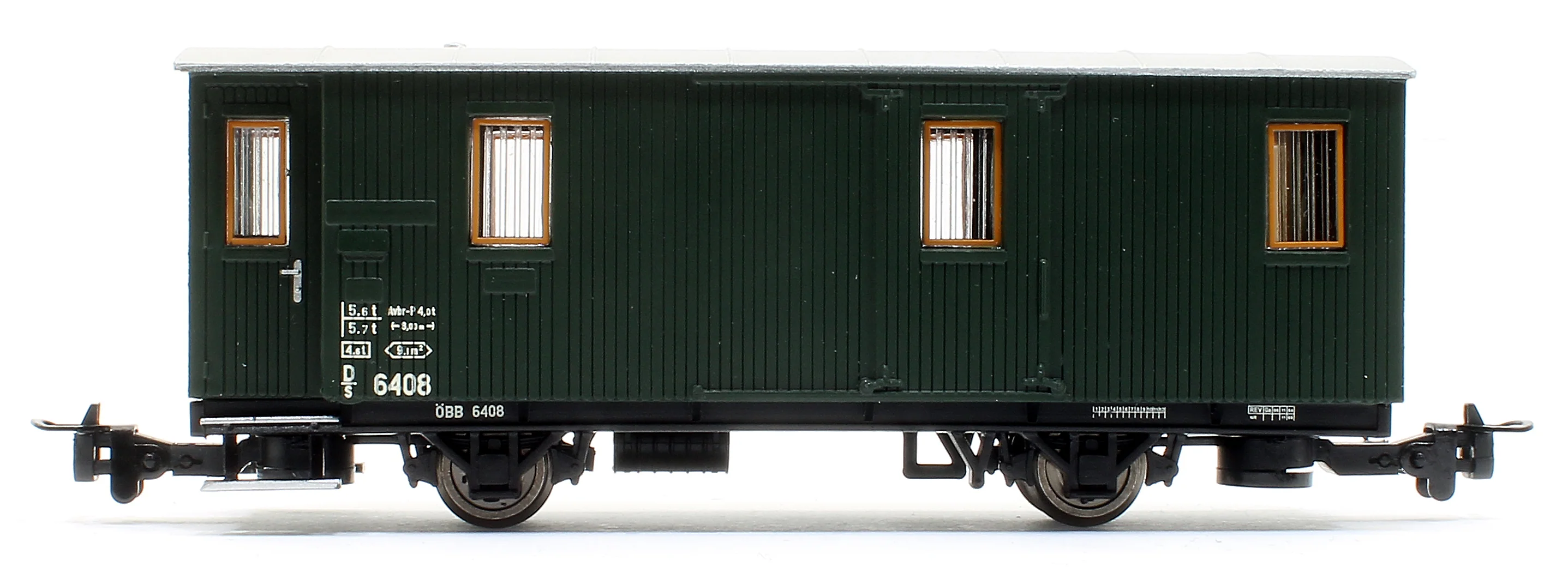 L344430 2-axle baggage car D/s 6408, green - Image 3