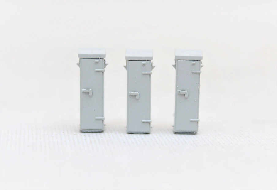 BSR2DIG4 Lineside Cabinets 2 Door - Light Grey - Pack of 3