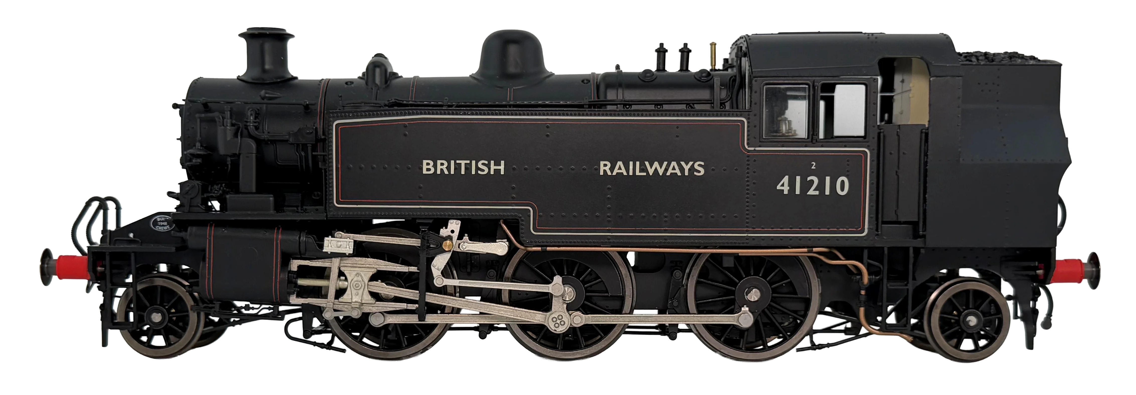 LHT-S-041-002 Ivatt Class 2 2-6-2T 41210 British Railways Lined Black Push Pull Steam Locomotive
