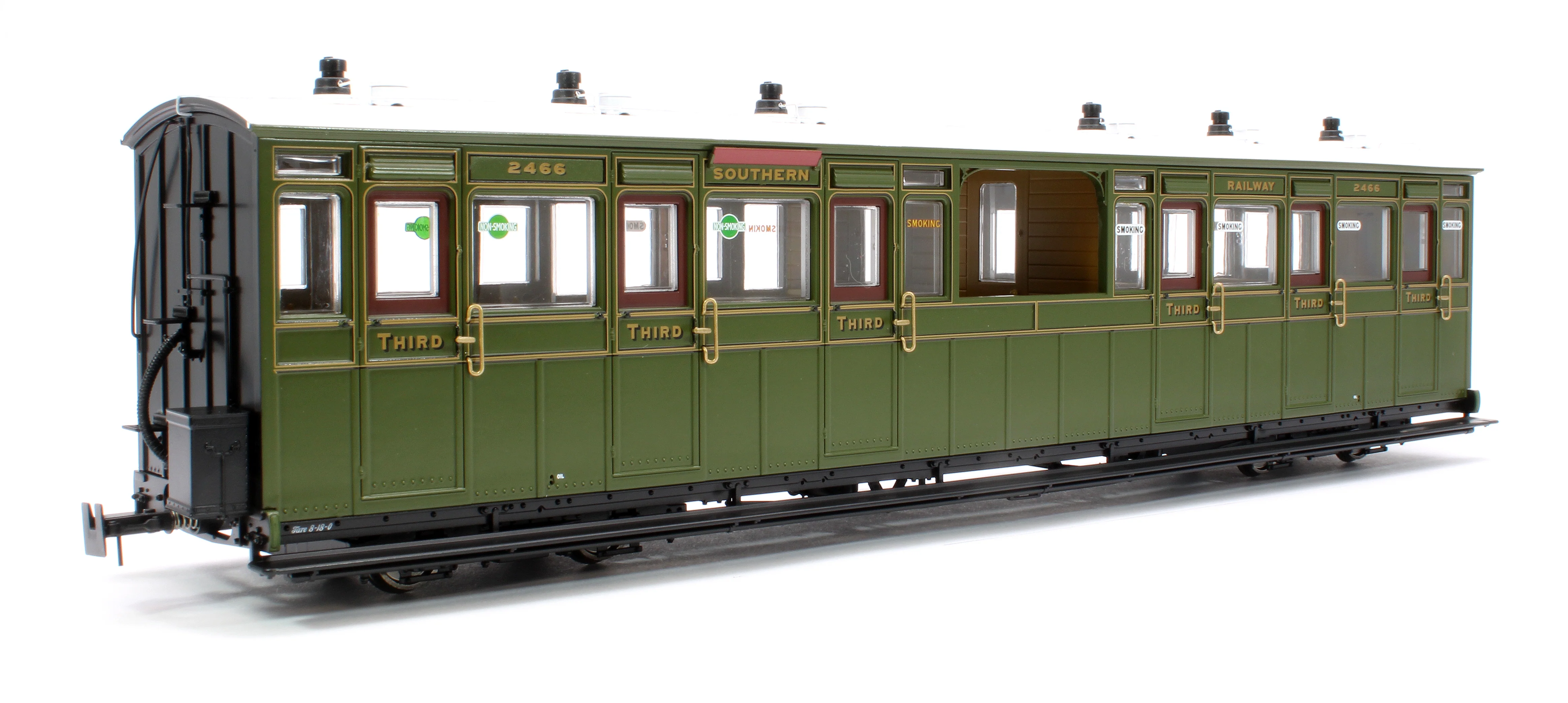 LHT-7NP-002D Lynton & Barnstaple Open 3rd Southern SR Olive Green 2466 1924-1935 - DCC Fitted