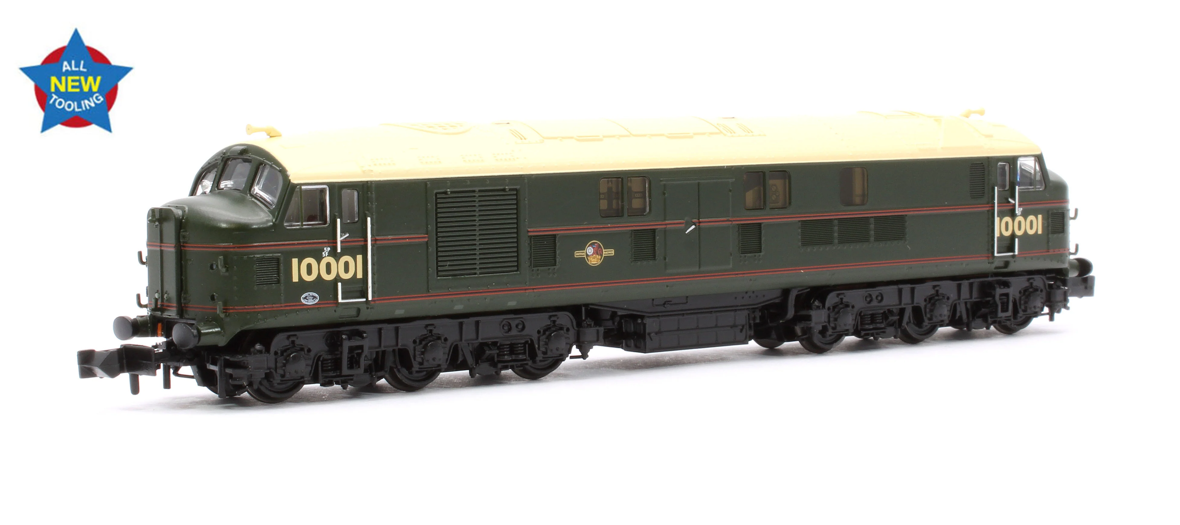 372-917 LMS 10001 BR Lined Green (Late Crest) Diesel Locomotive
