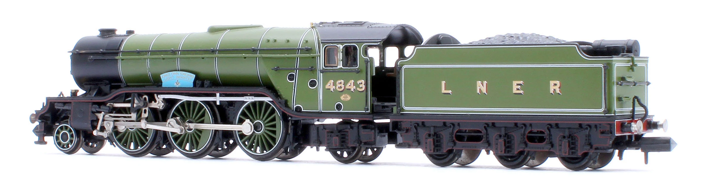 372-611SF LNER V2 4843 'Kings Own Yorkshire Light Infantry' LNER Lined Green Steam Locomotive - DCC Sound - Image 3