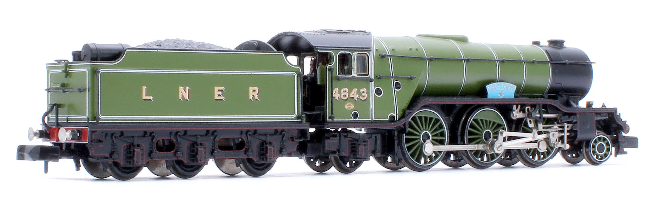 372-611SF LNER V2 4843 'Kings Own Yorkshire Light Infantry' LNER Lined Green Steam Locomotive - DCC Sound - Image 4