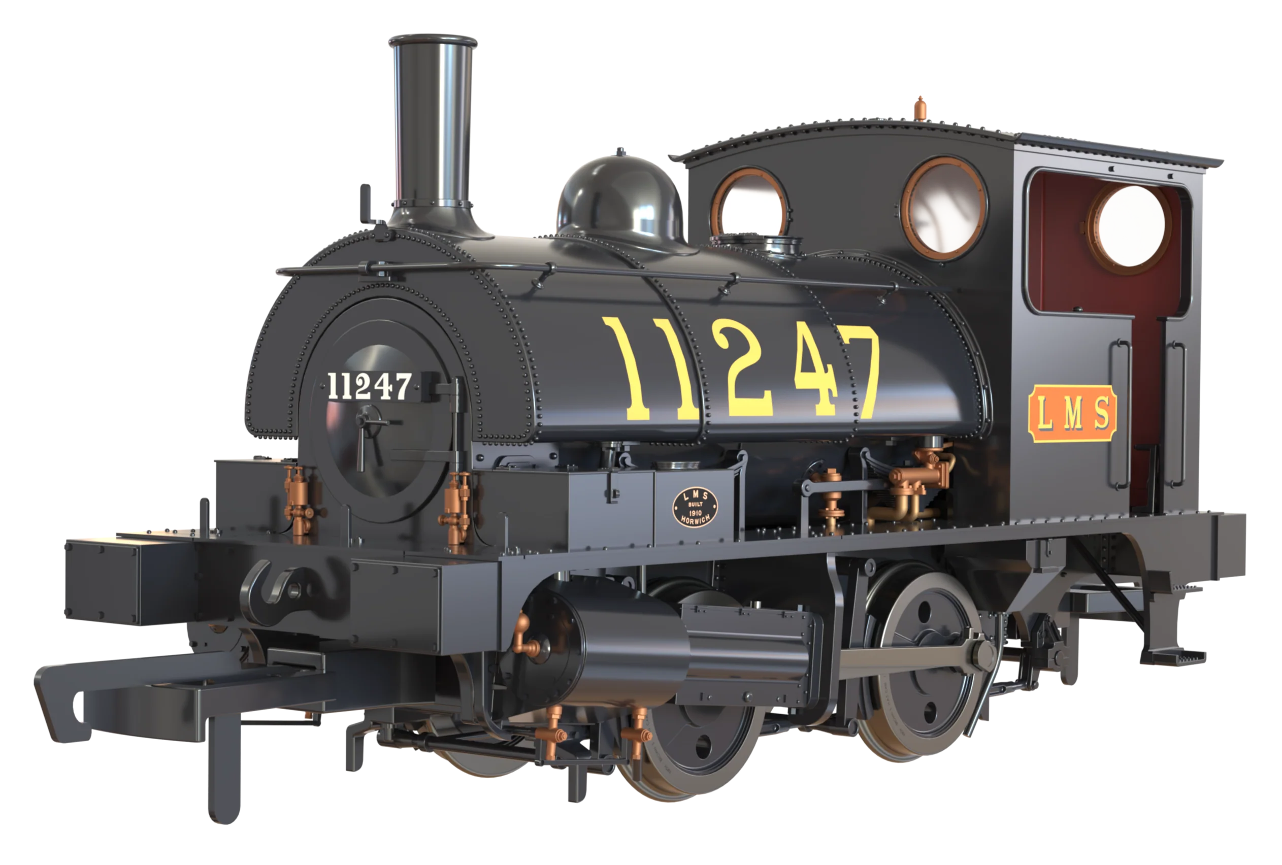 C1021 LYR 'Pug' 0-4-0ST 11247 LMS Lined Black Steam Locomotive