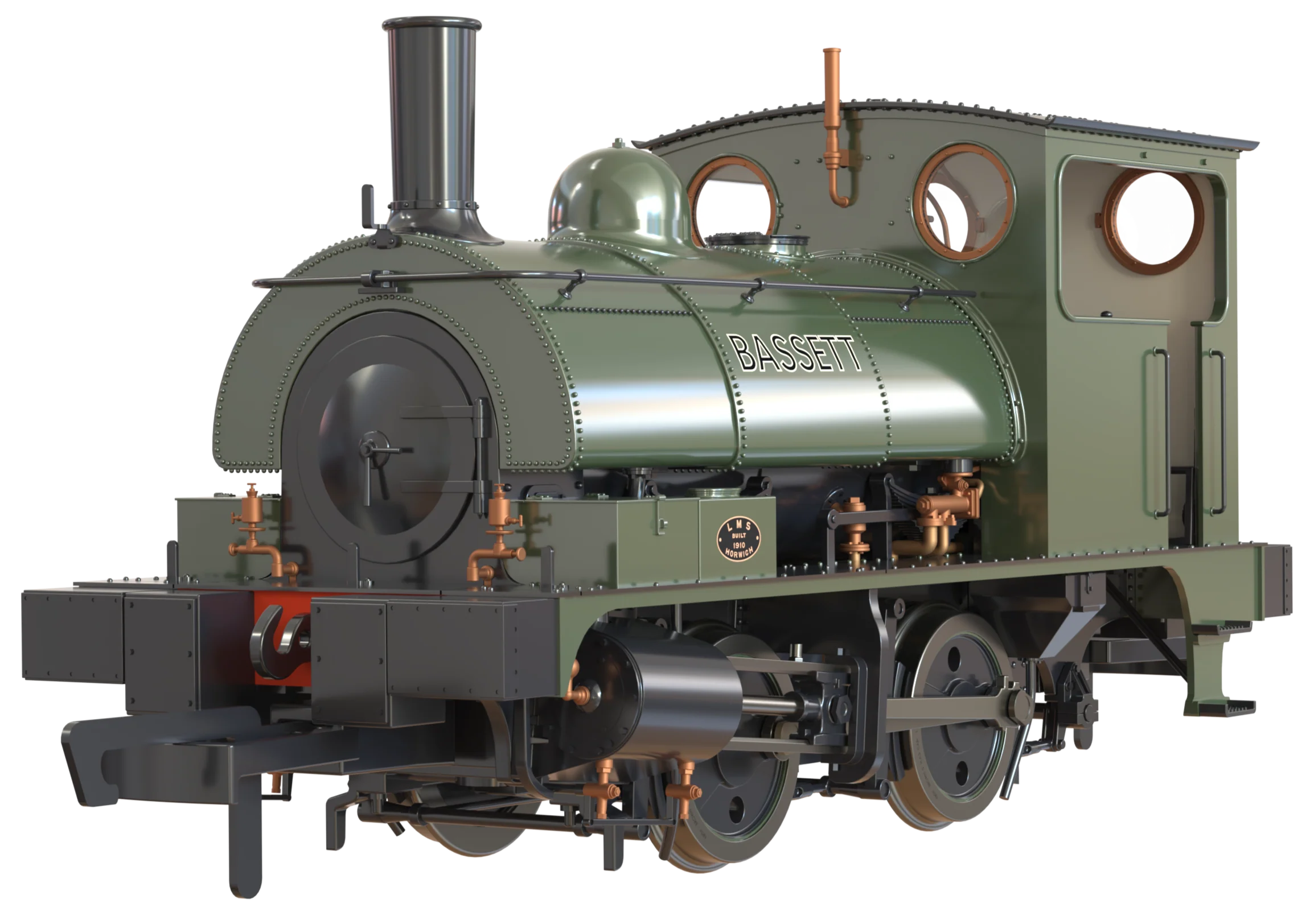 C1023 LYR 'Pug' 0-4-0ST "Bassett" Bottle Green Steam Locomotive