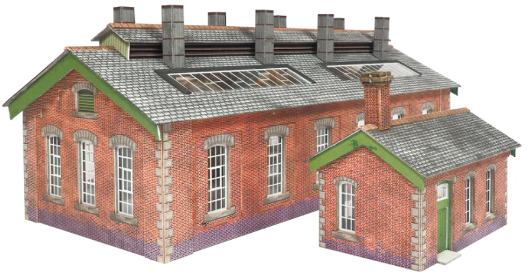 PN913 PN913 Double Track Engine Shed In Red Brick Kit - Image 3