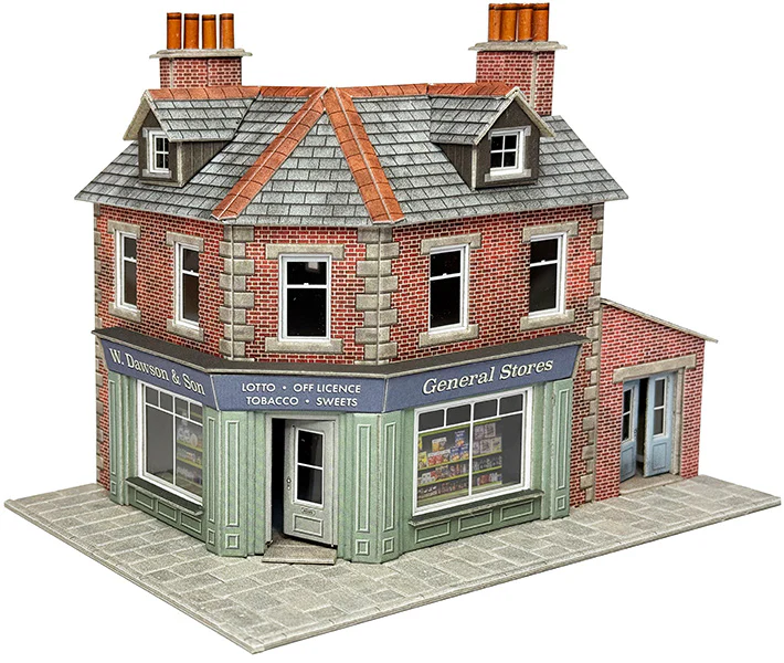 PO308 OO/HO Scale Corner Shop or Pub Brick Kit - Image 2