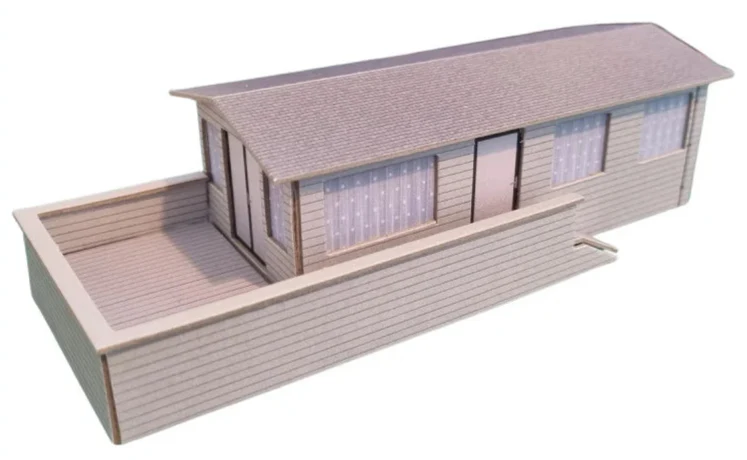 076-001 1:76 Scale Static Caravans Model Card Kit (Pack of 2) - Image 2