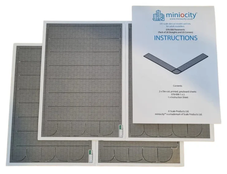 076-006 1:76 Scale Pavement Sections Model Card Kit - Image 2