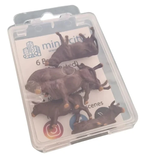 076-503 1:76 Scale Brown Cows Figures (Pack of 6) - Image 2