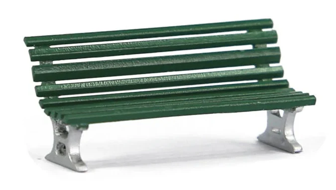 076-708 1:76 Station Benches - Green - Image 2